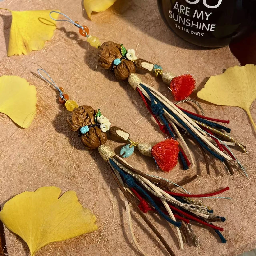 花生-核桃多宝挂饰-手机挂/包挂-多样性发一-A3101-自发