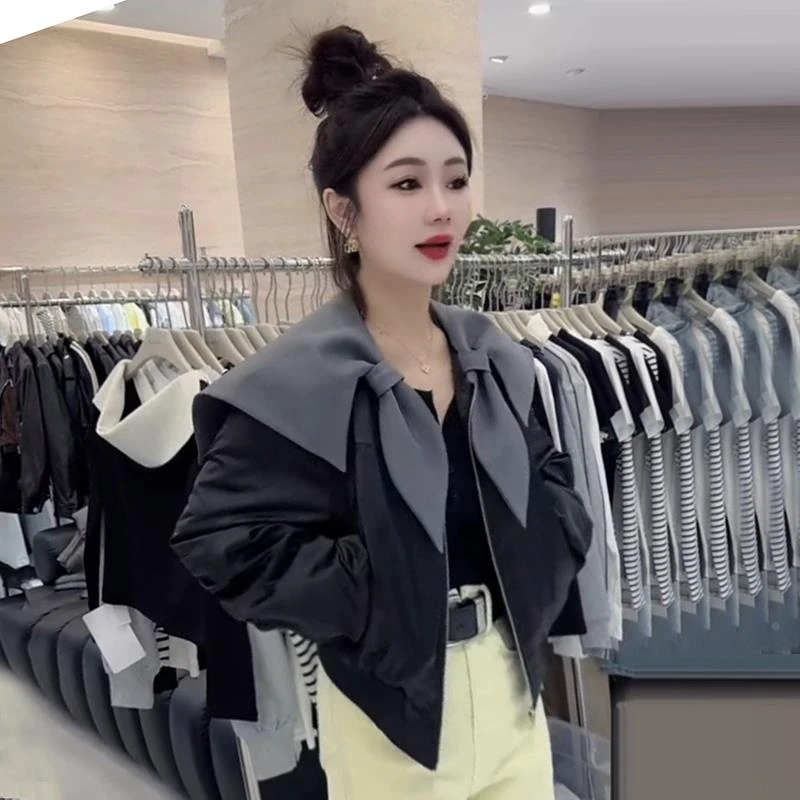 秋冬穿搭欧货2025春秋时尚休闲韩版时髦洋气短外套女翻领洋气百搭