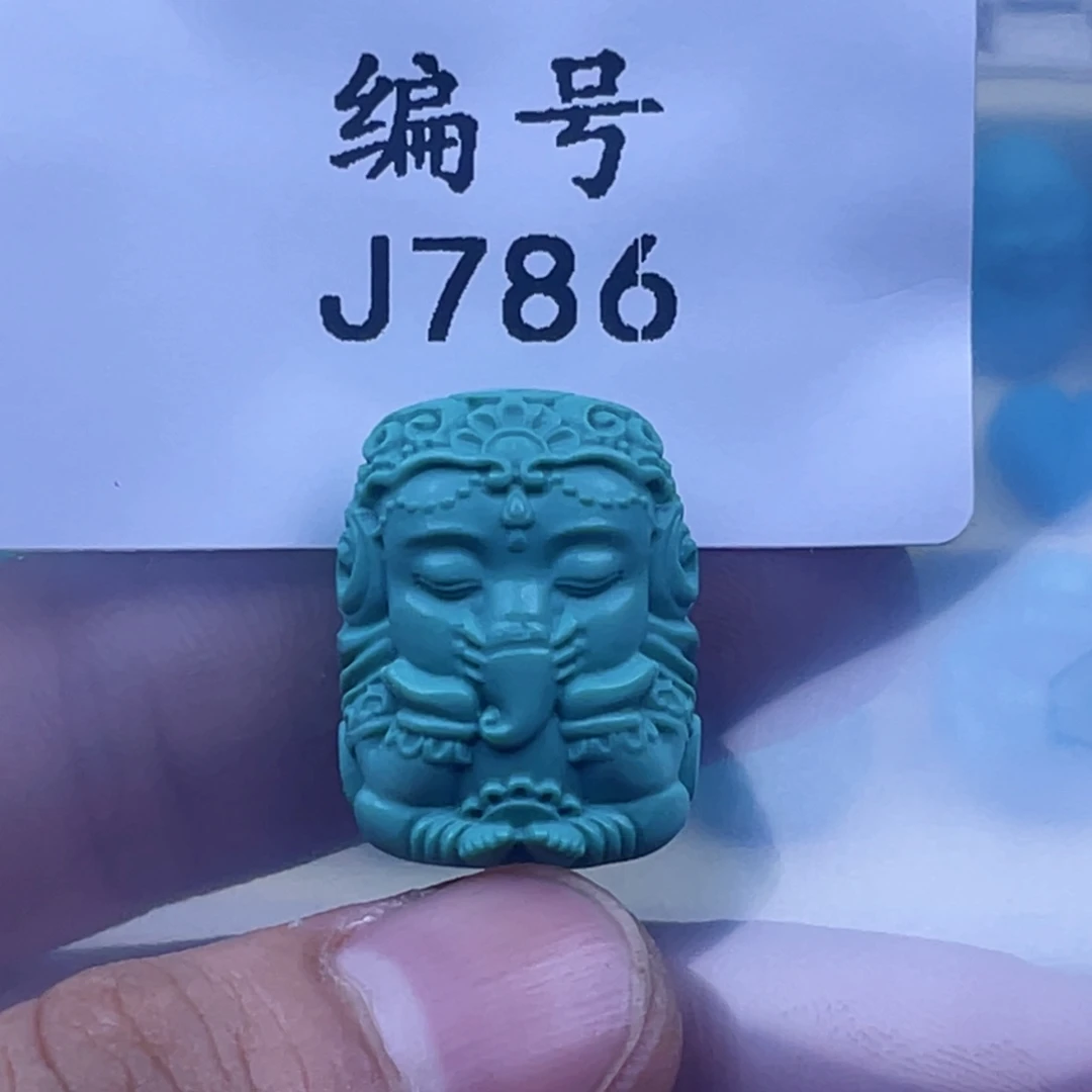 绿松石未镶嵌天然原矿绿松石雕件