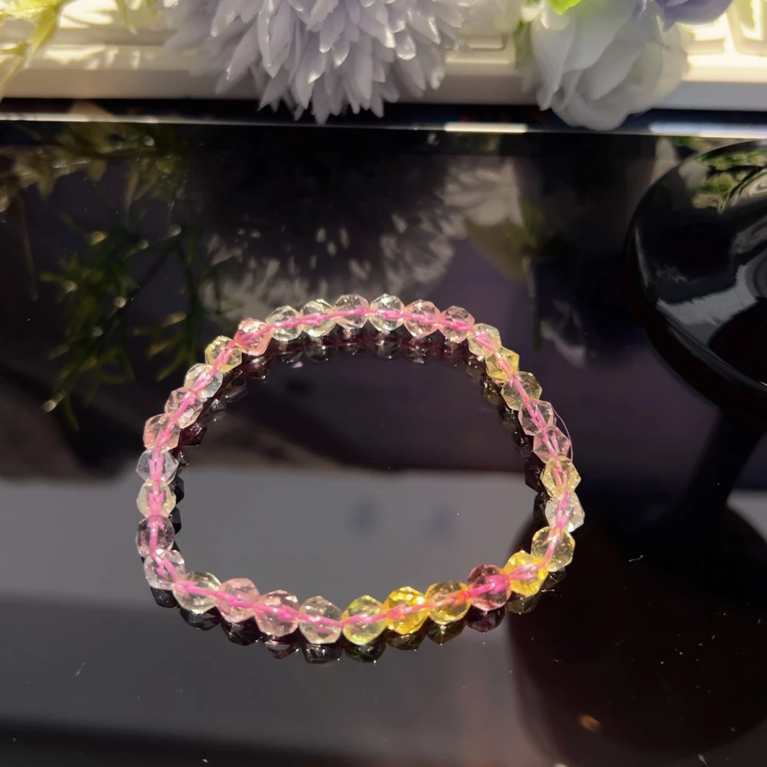 A680 卡6切割面彩虹碧手串[多样性发一]