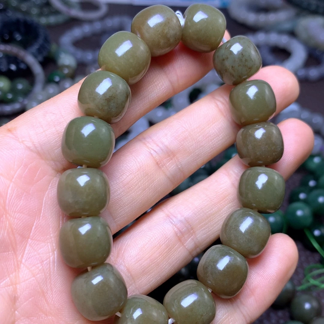 和田玉未镶嵌手串14