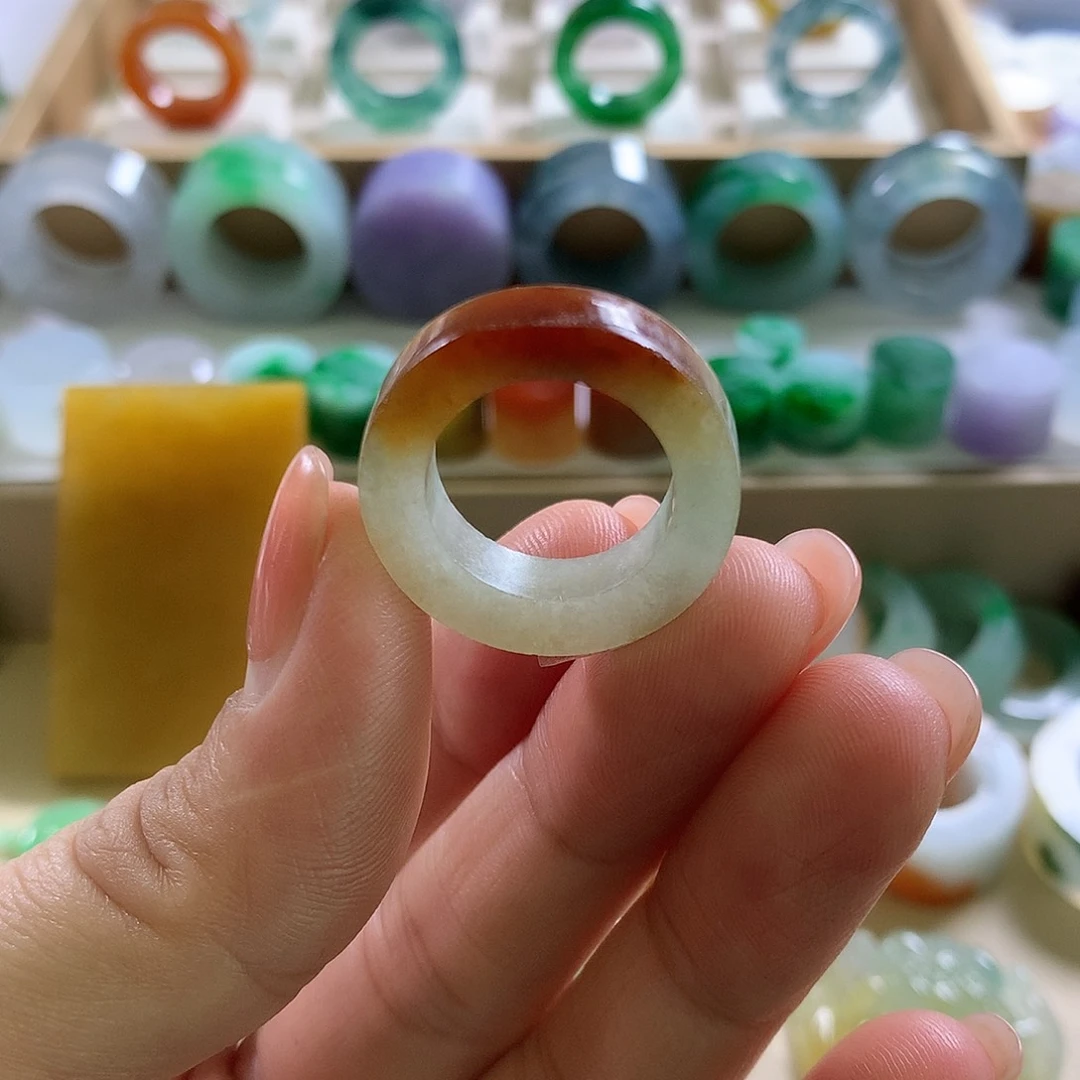 定制翡翠未镶嵌戒指翡翠戒指13/15