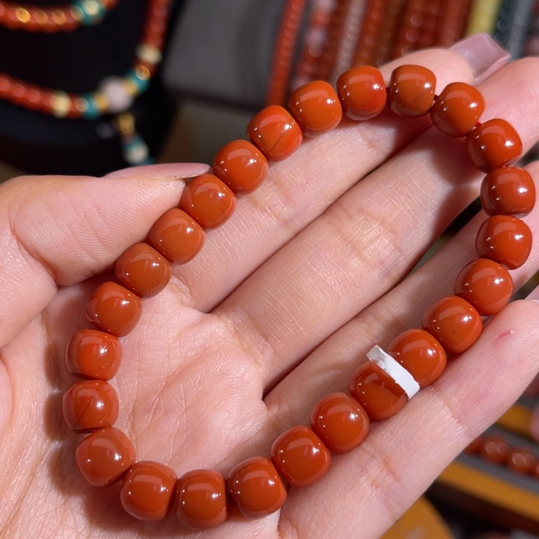 南红玛瑙未镶嵌老型手串8mm