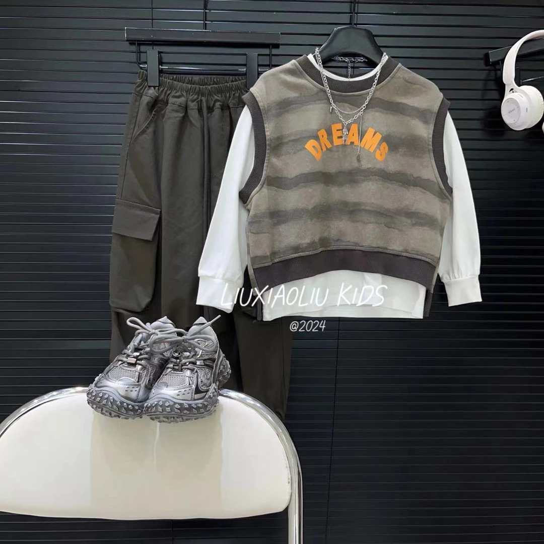 杭州六小六正版 BY LIUXIAOLIU韩版高货秋季儿童马甲2069