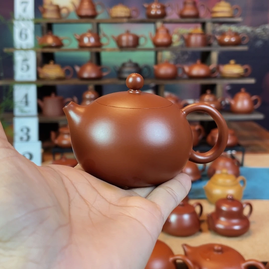 茶壶紫砂伍****潮州手工手拉朱泥西施壶