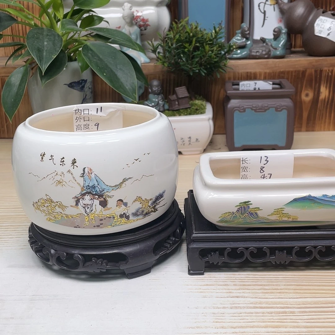 紫砂花盆陶瓷艺术花盆陶瓷