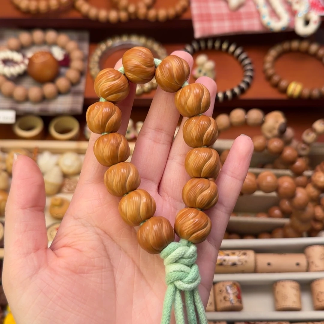 手串猴头核桃卷卷酥mini手持紫色绳子