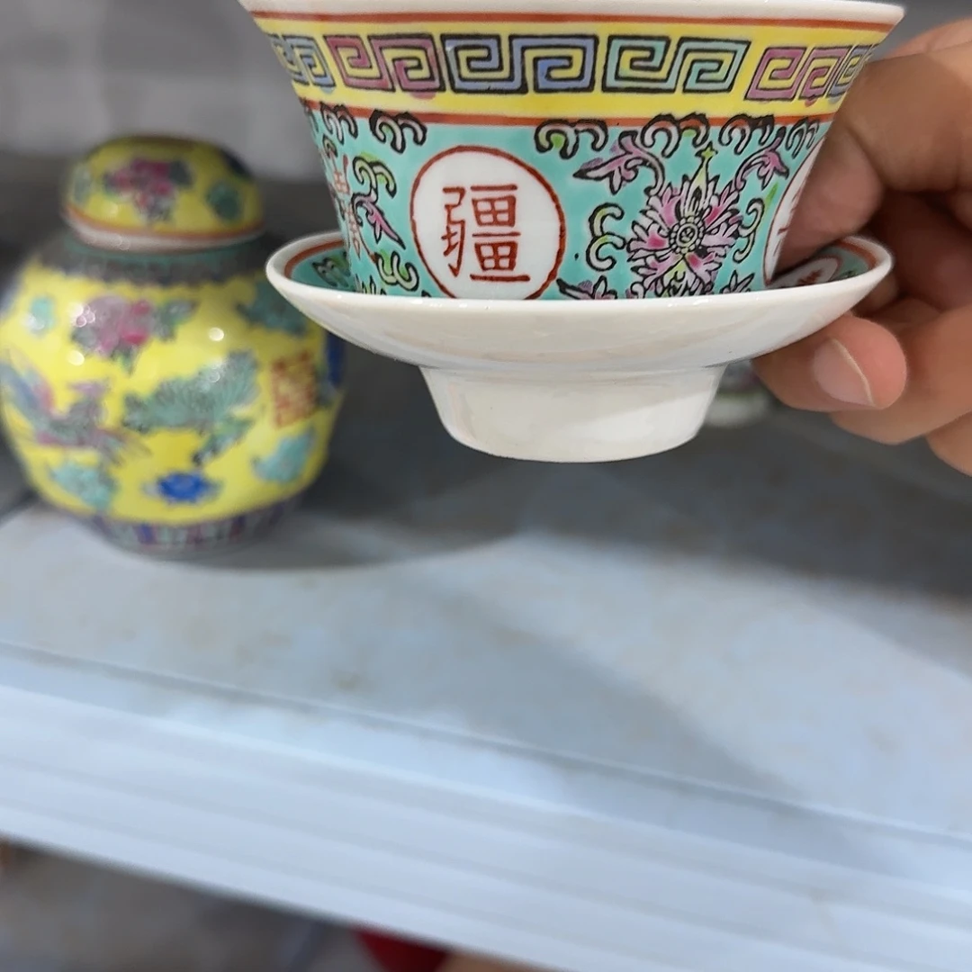 瓷片摆件手绘瓷器处理