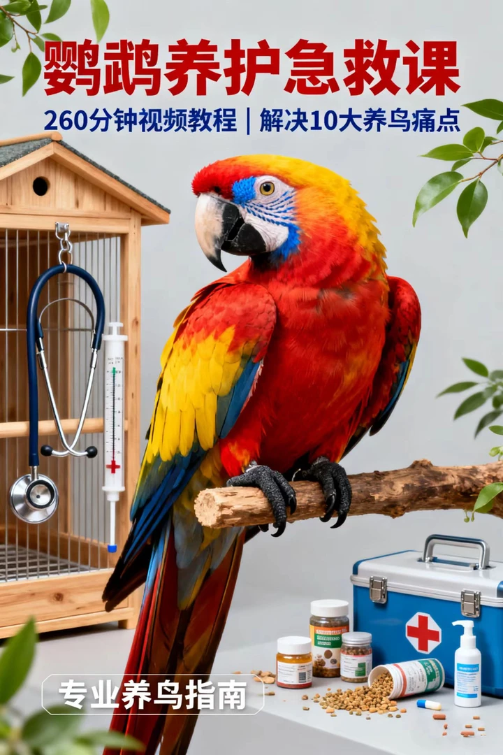 养鹦鹉总踩坑？精心照料仍出问题？鹦鹉养护急救课