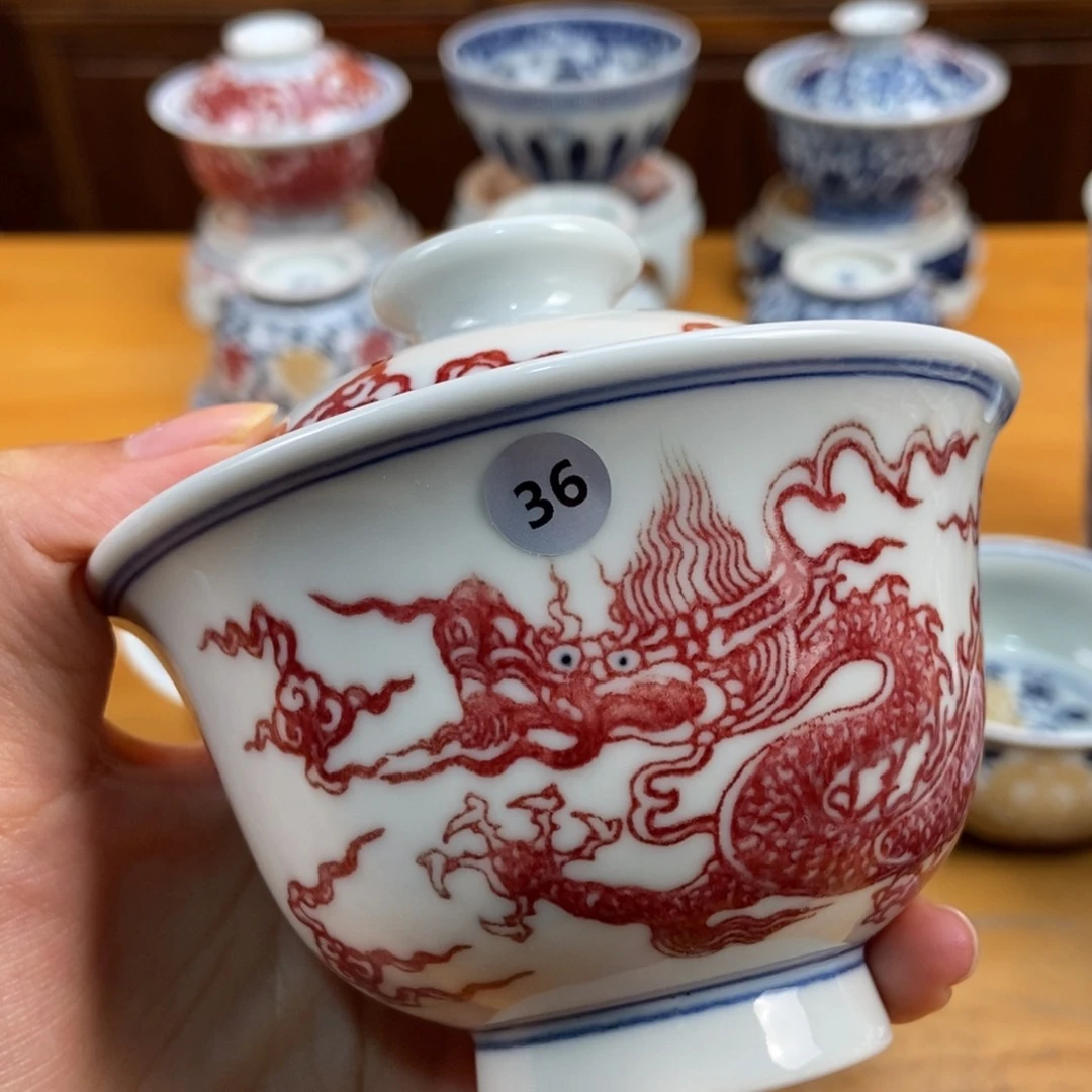 手绘现代茶具非古董