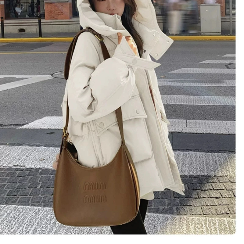 连帽宽松拉链棉服棉衣冬季加厚外套大衣百搭中长款面包服韩版