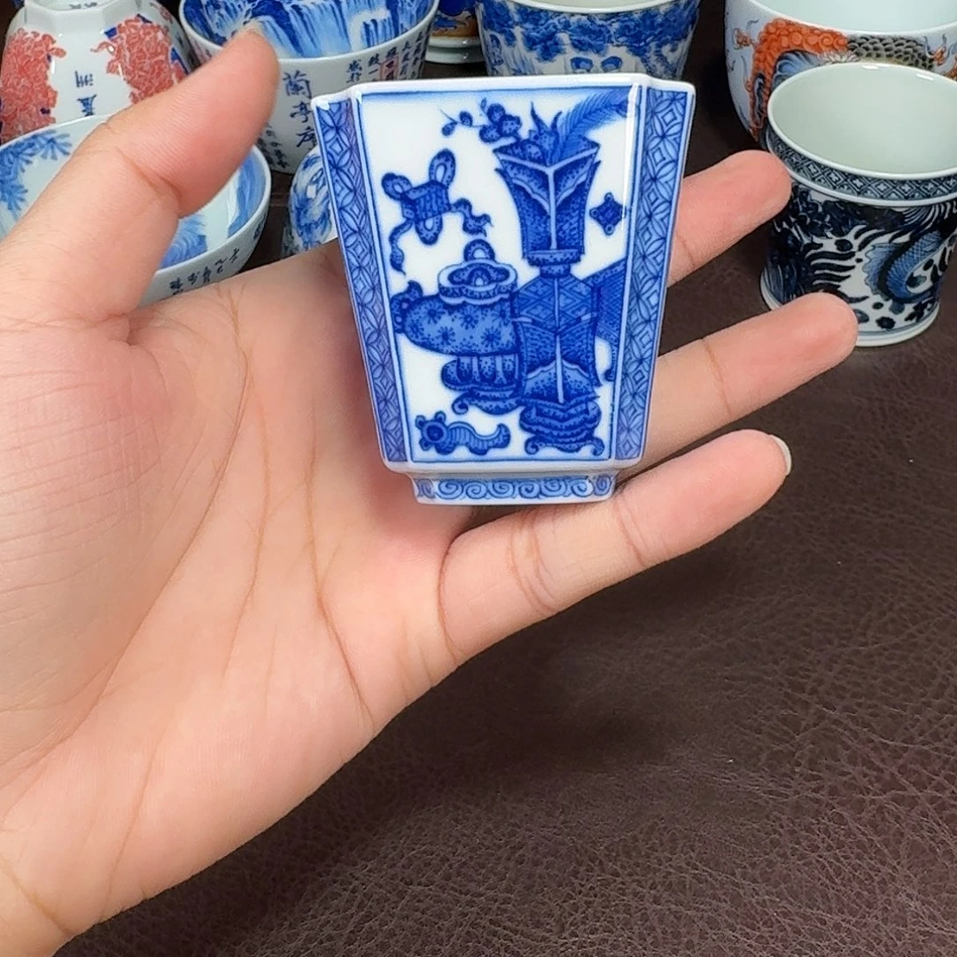 靑***松现代景德镇陶瓷杯