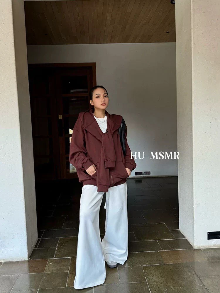 【NO退NO换】 福秒-设计感～有厚度的披肩连帽卫衣（ HU1833#）HU