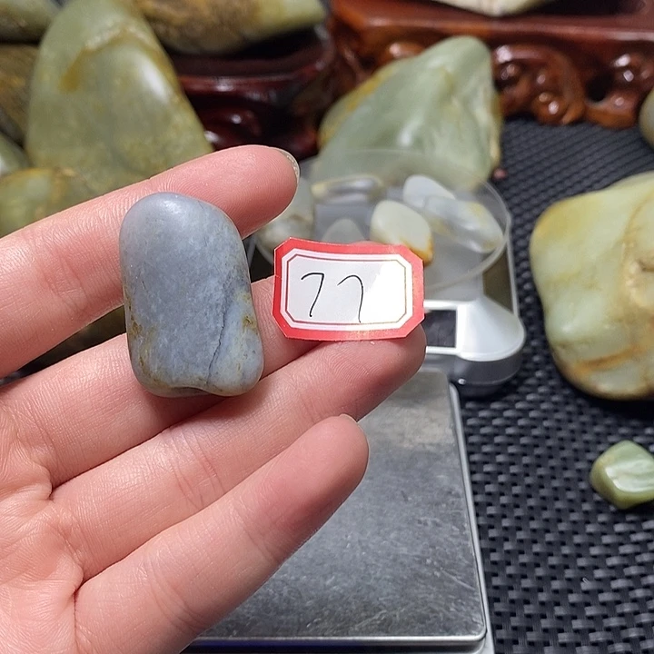 和田玉未镶嵌挂件77