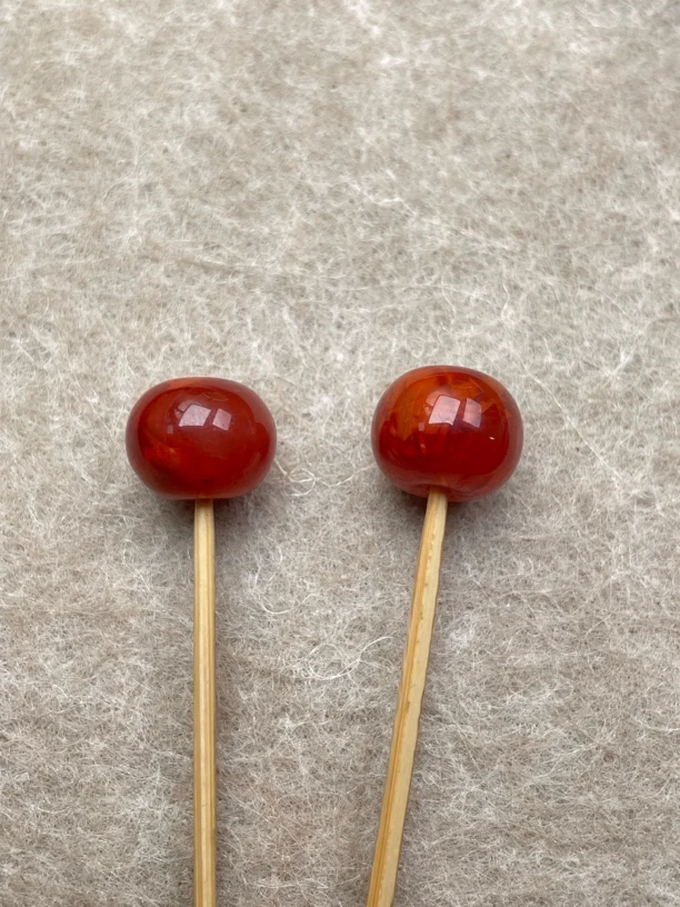 N82南红牛血红火焰纹苹果珠11-12多样性发一个