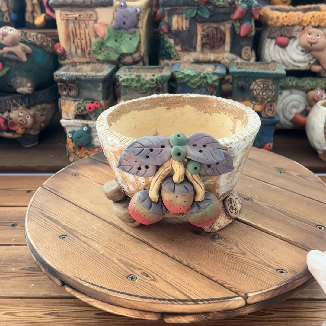 红陶嘻哈多肉花盆