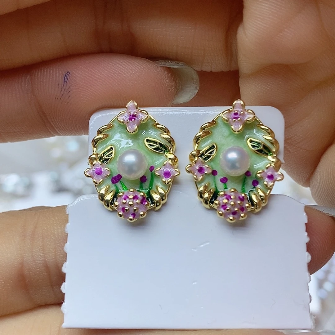 淡水珍珠未镶嵌耳钉