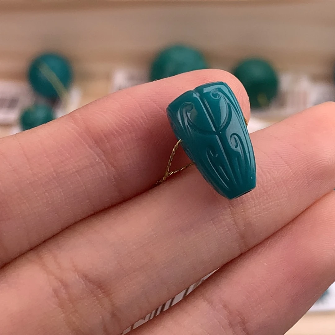绿松石未镶嵌配饰蕊8.5*8.6*14.6