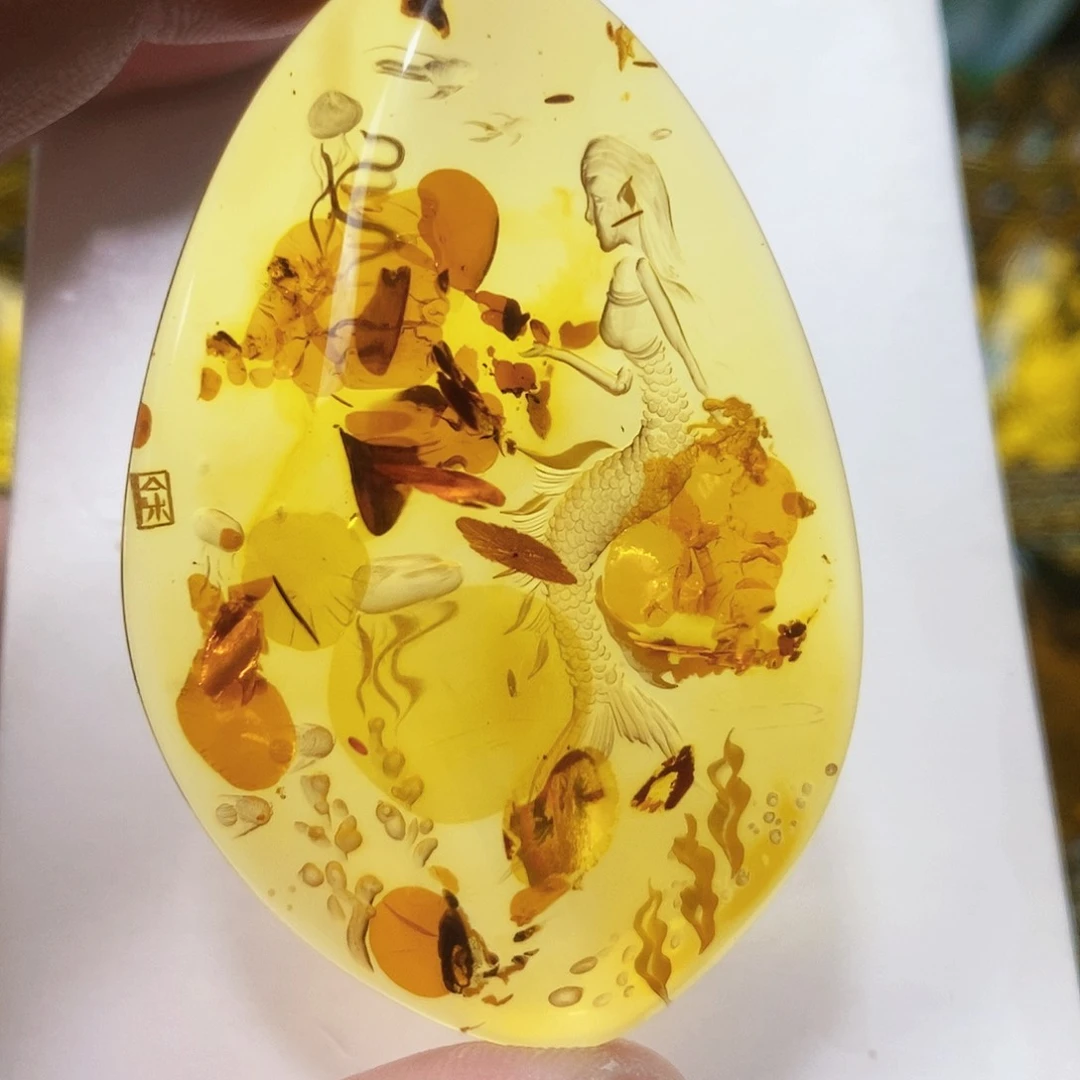 【闪购商品】琥珀（花珀）吊坠(不含链)未镶嵌