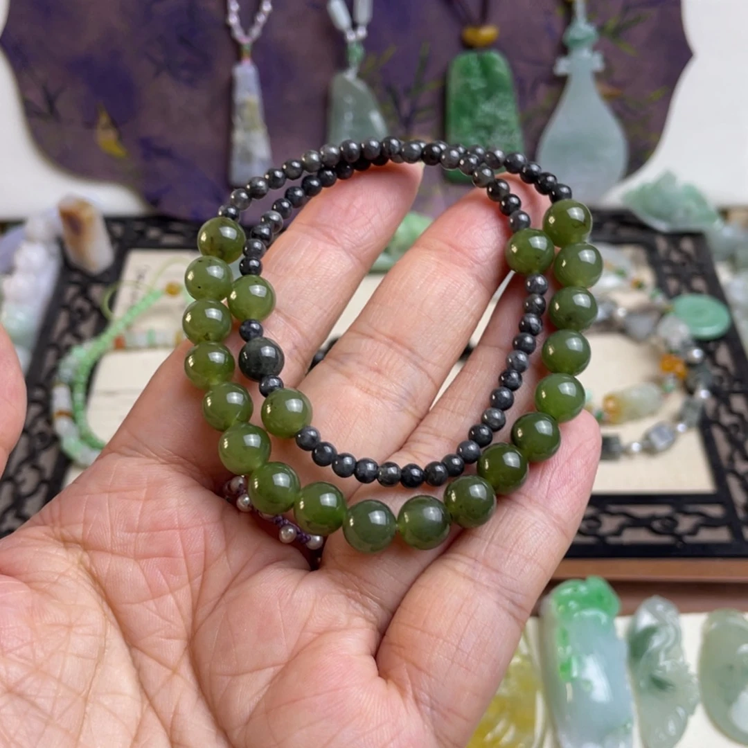 落***ღ未镶嵌手链翡翠设计款双圈