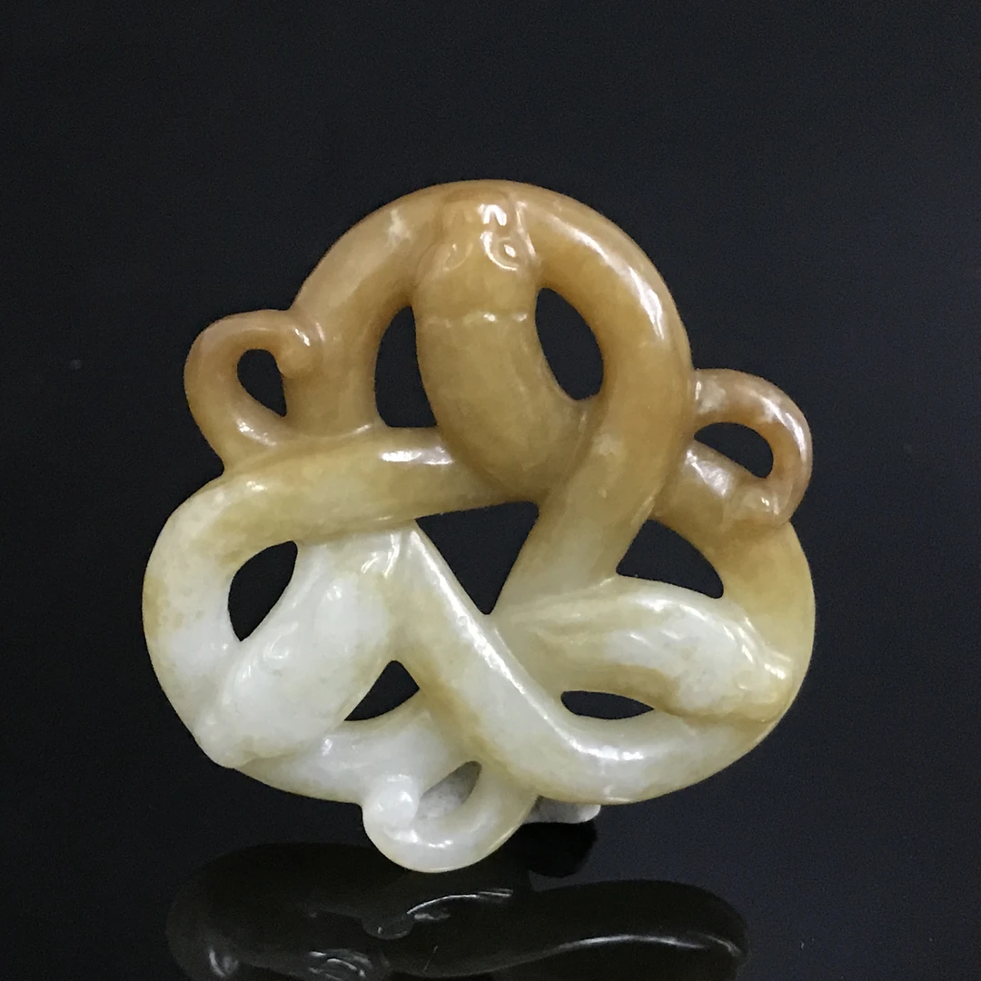 清代和田玉龙纹佩/535515/收藏/传承/【友谊文物商店】