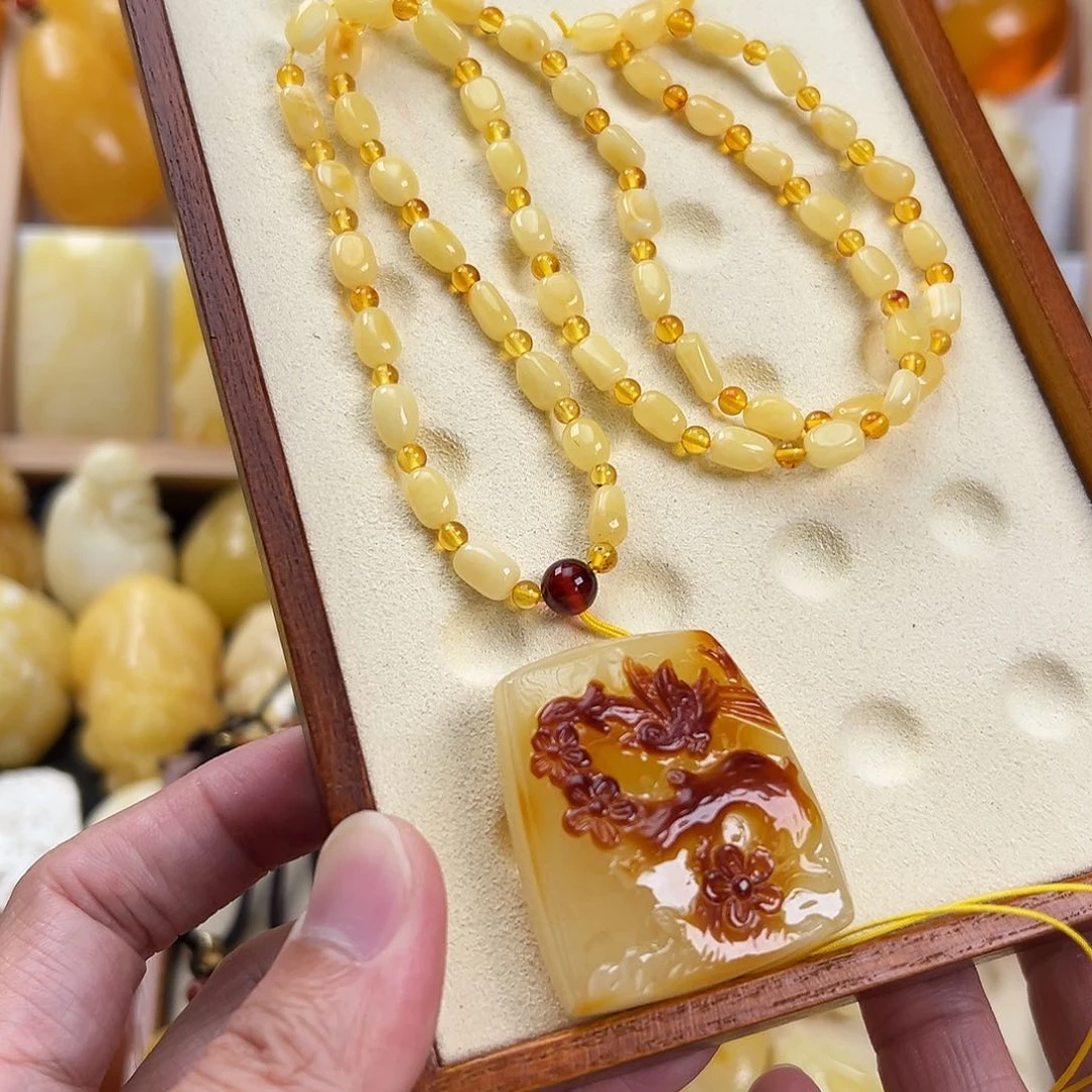 蜜蜡颈饰未镶嵌蜜蜡