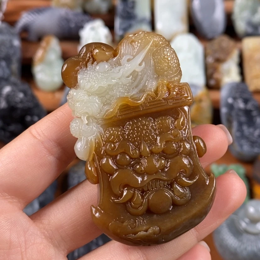 【闪购商品】未镶嵌和田玉挂件玉*麟