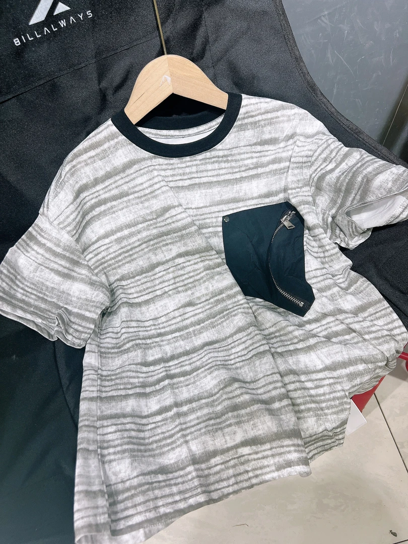 2521-夏季新款儿童条纹短袖T恤圆领休闲百搭上衣