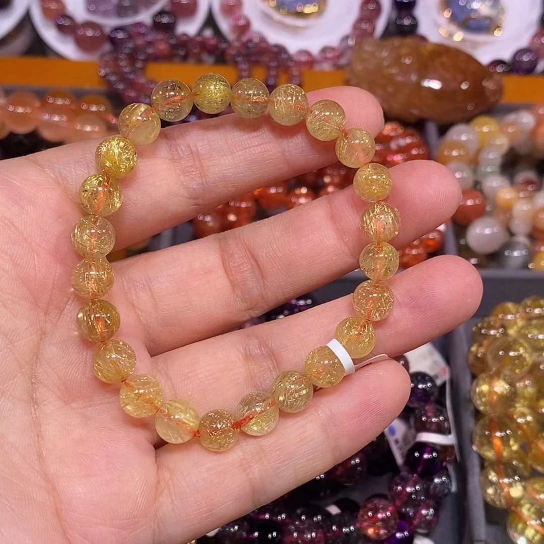未镶嵌手链水晶金发晶7
