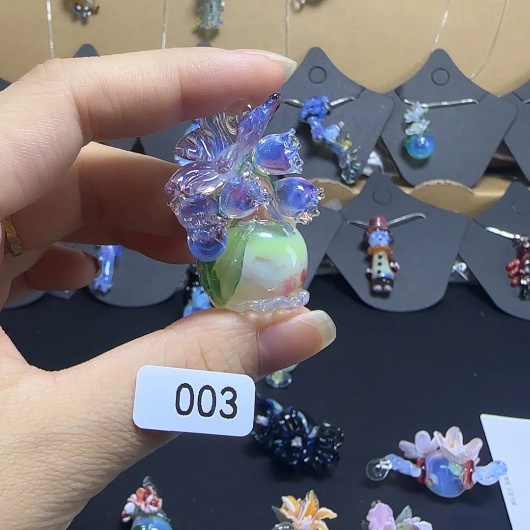 颈饰玻璃空心吊坠非遗灯工