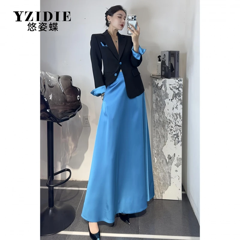 YZIDIE春季时尚设计感职业装简约气质名媛西装半裙减龄时髦御姐