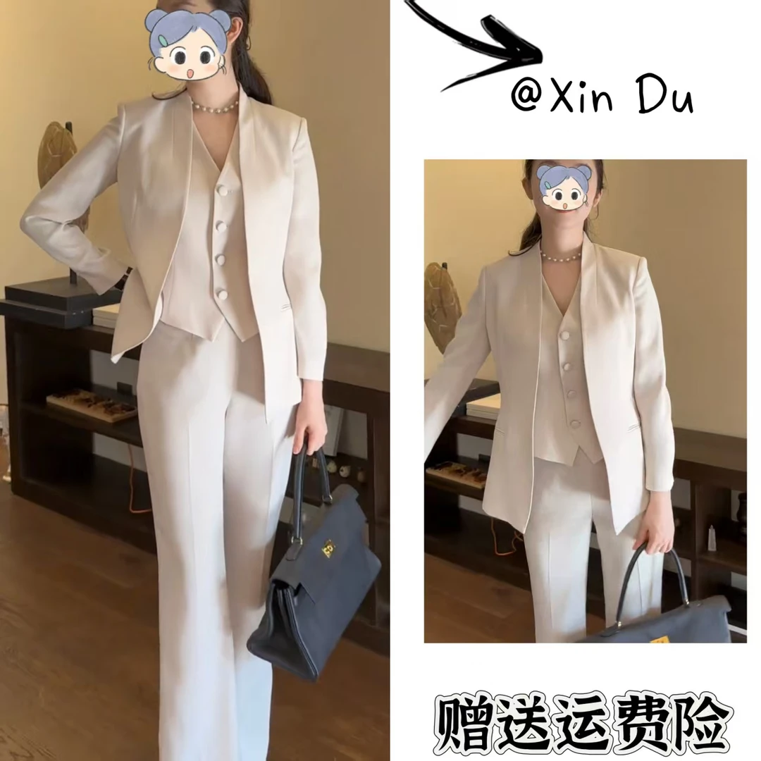 2025秋季新款时尚显瘦气质女士网红洋气三件套百搭款D23365