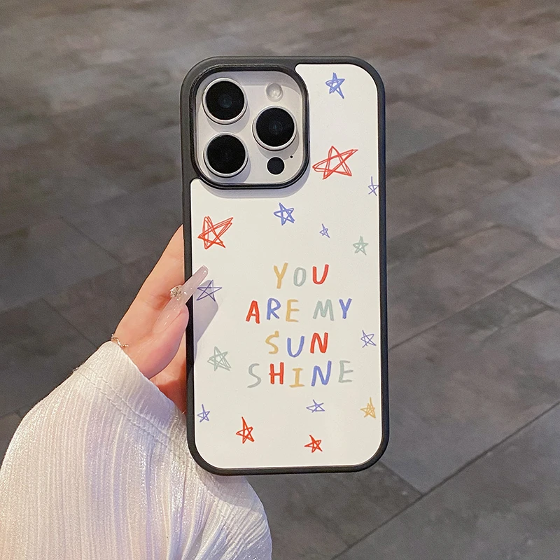 创意字母星星哑光亚克力适用iPhone16手机壳苹果15promax简约14