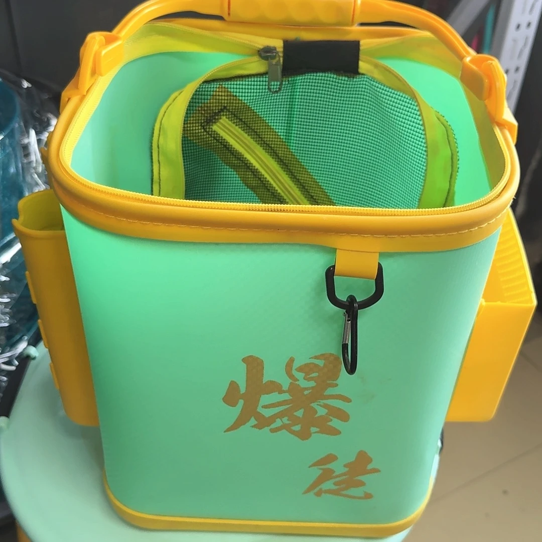 瞬***忆黄绿色插杆打水桶一个16号
