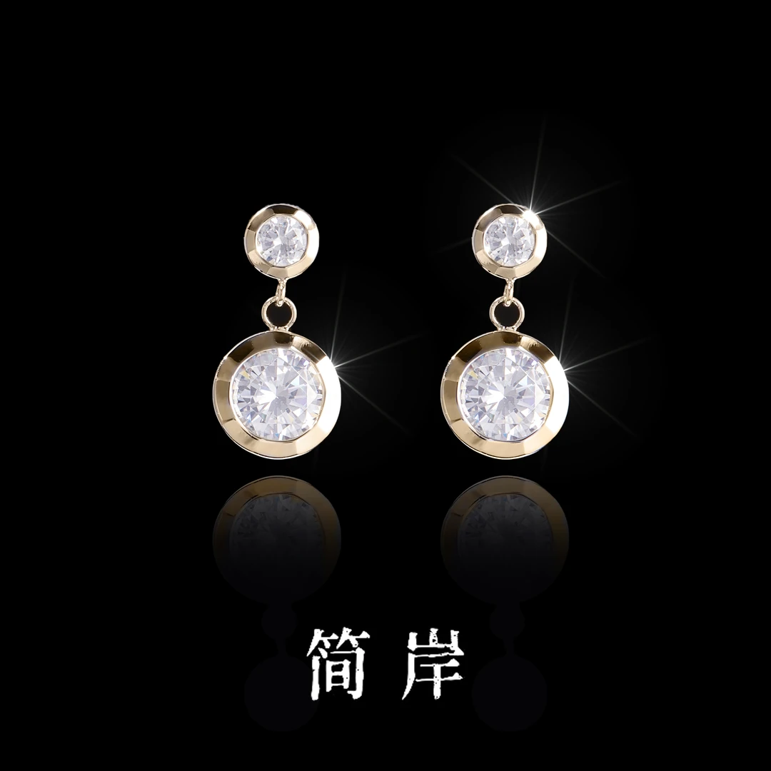 jeshore/简岸 925银耳饰 闪钻精灵耳钉