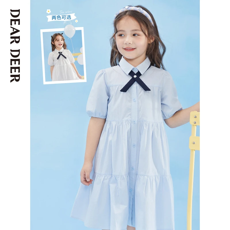 【门店同款】迪迪鹿女大童夏季连衣裙布裙E123221501&E123221502