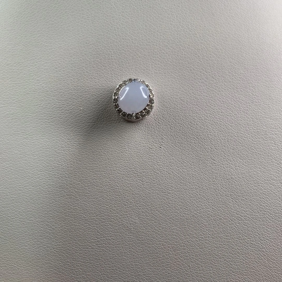 翡翠银S925镶嵌颈饰缅甸天然A货翡翠 潘拉拉