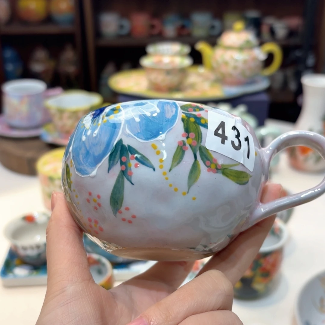 景德镇手绘高温釉下彩陶瓷茶具