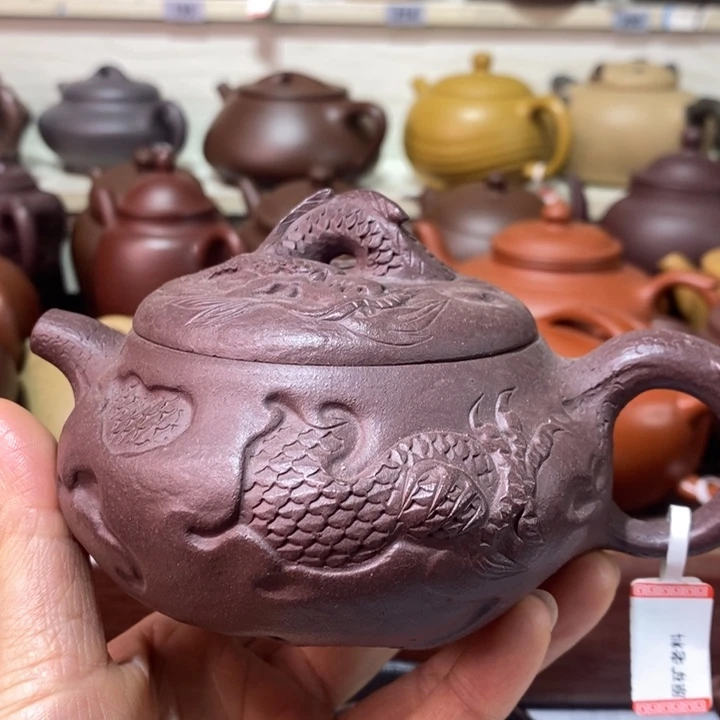 山****茶壶紫砂微瑕处理一把