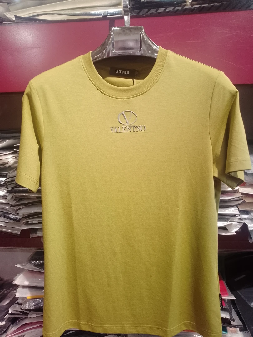 夏季新款芥末绿男士休闲圆领套头衫内搭外穿字母贴花莱赛尔套头衫