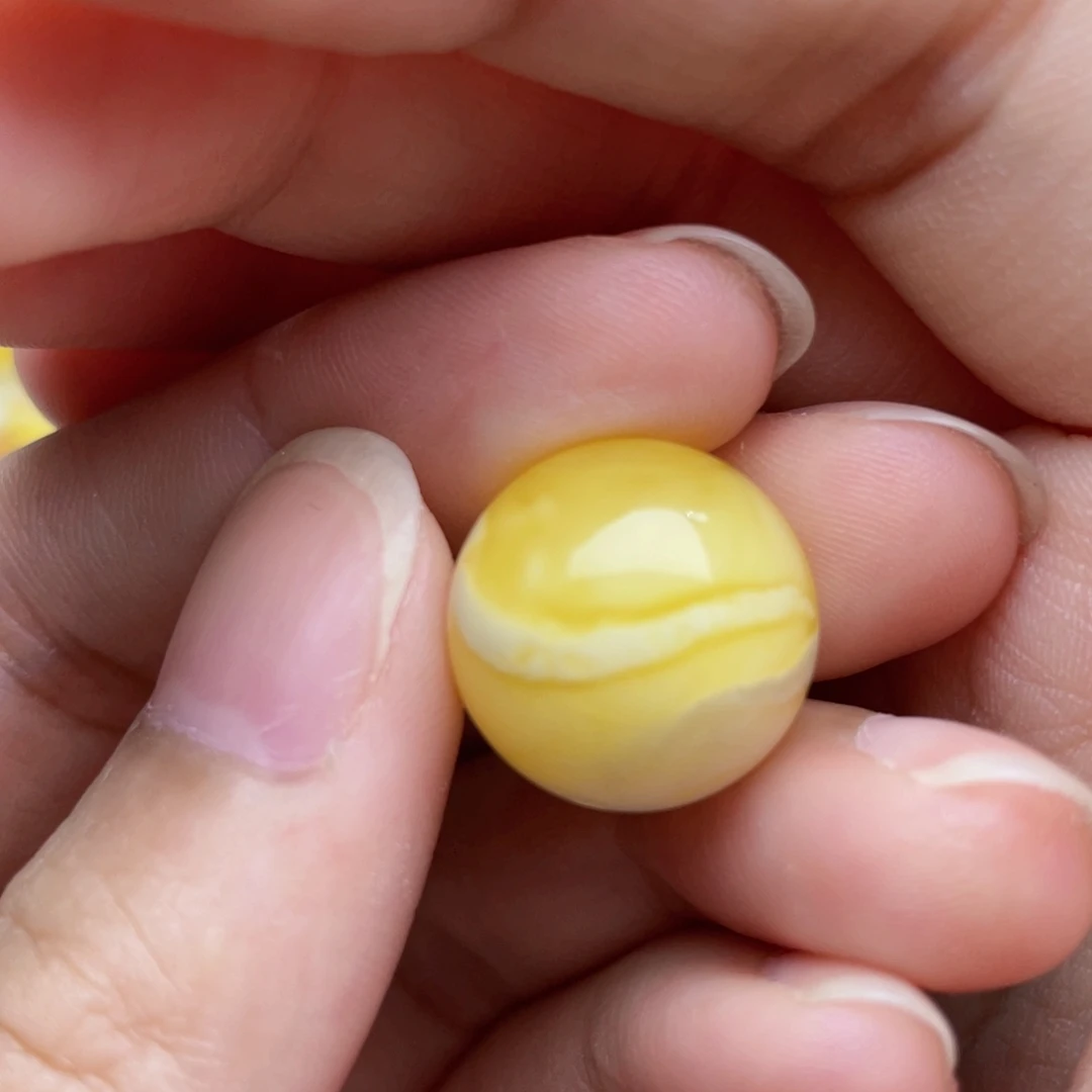 琥珀未镶嵌颈饰金瓷白妖花