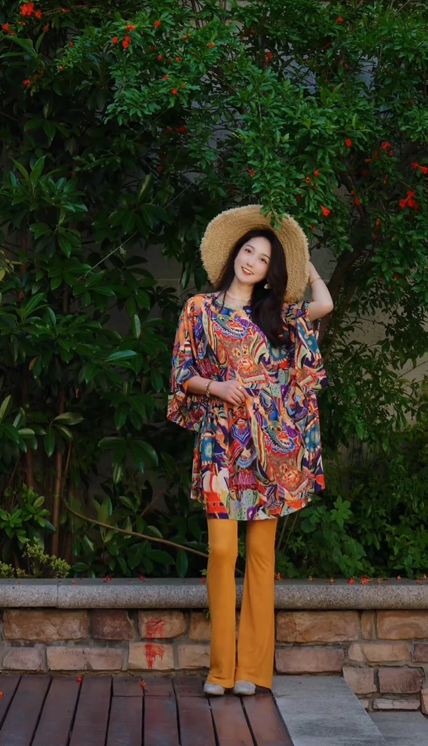 HZHJ原创 龙兽阔版长袖款中袖+网纱裤 高端洋气优雅（一套价格）