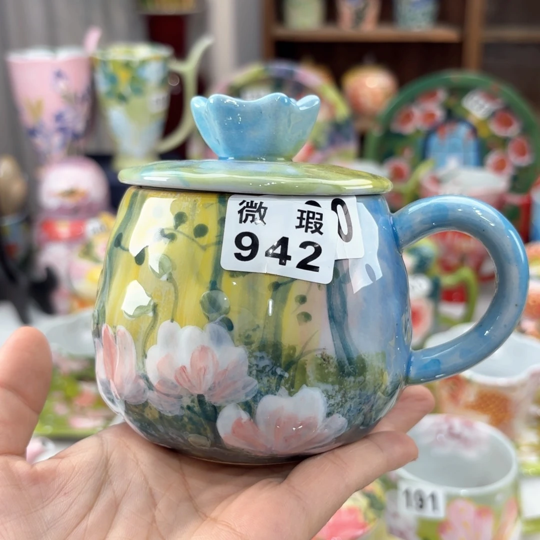 景德镇手绘高温釉下彩陶瓷茶具