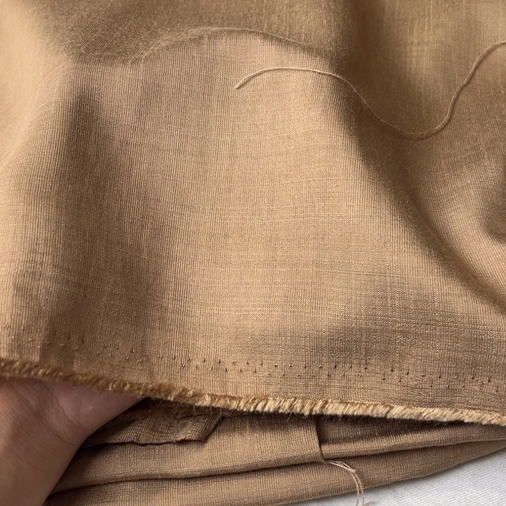 棉混纺卡其麻棉3米。