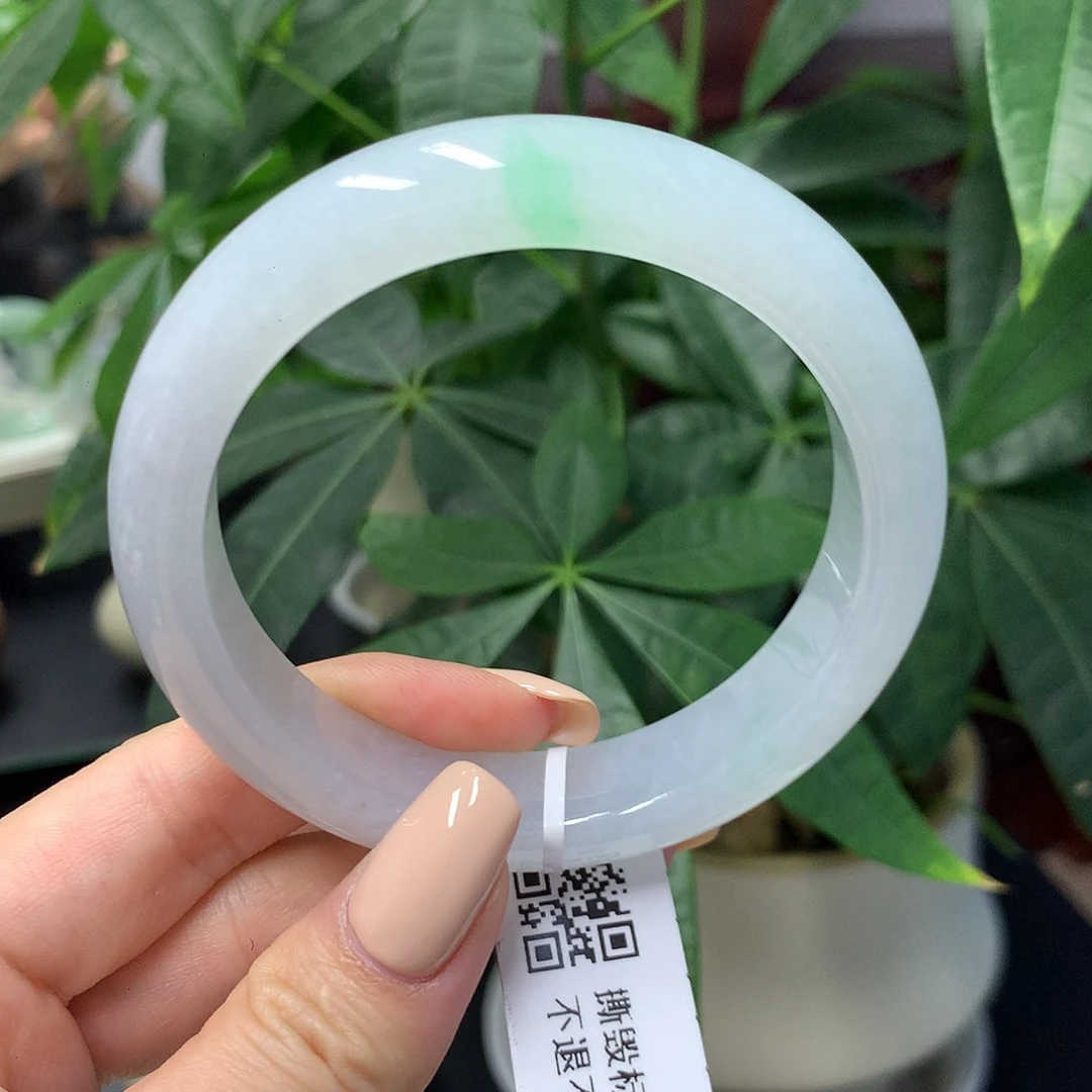 翡翠未镶嵌手镯天然缅甸翡翠56圈