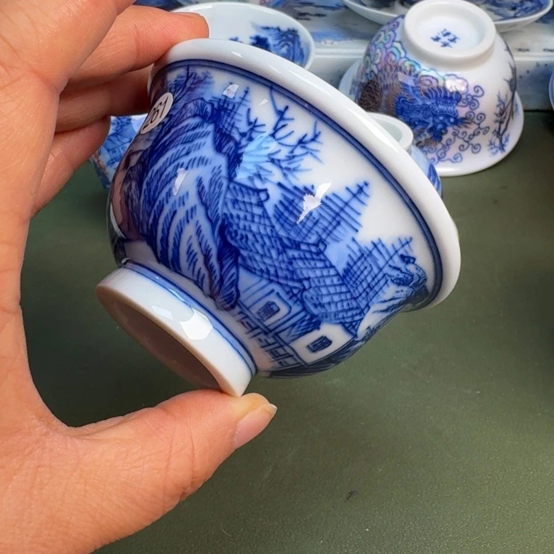 瓷景德镇纯手绘茶具圆圆261