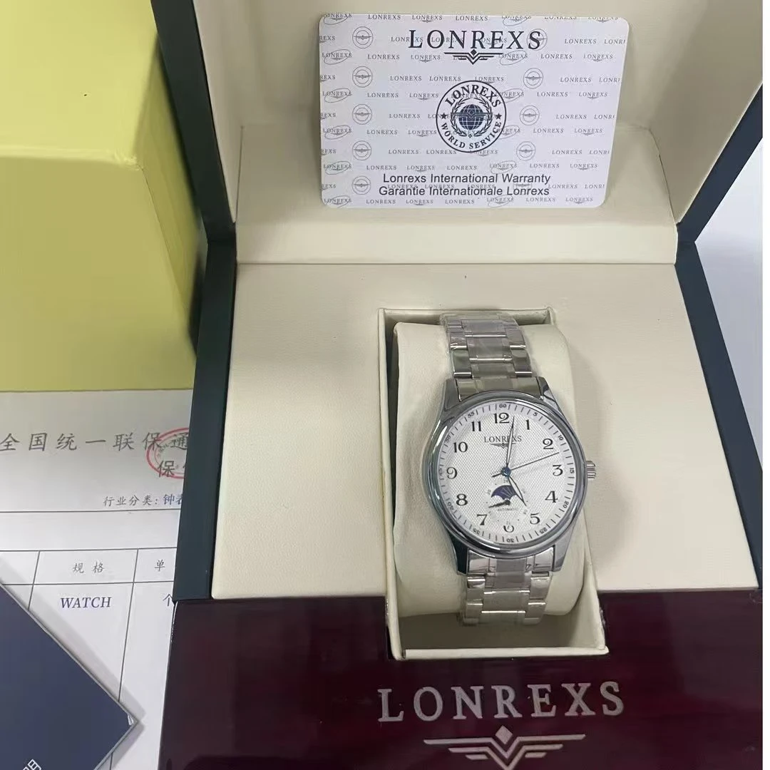 LONREXS/名匠月相/表径42mm/全自动机械表/