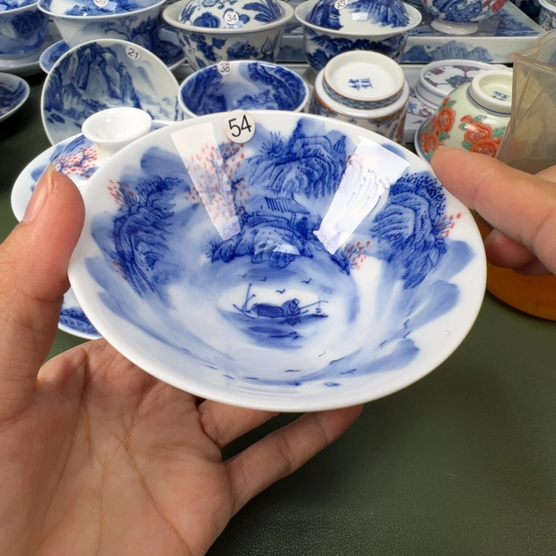 陶瓷景德镇纯手工纯手绘茶具木木54