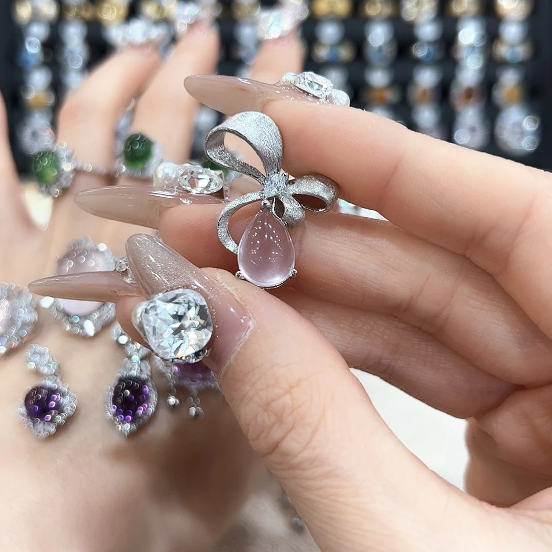 水晶金色拖不保色介意慎拍银托不掉色银S925镶嵌乐*?