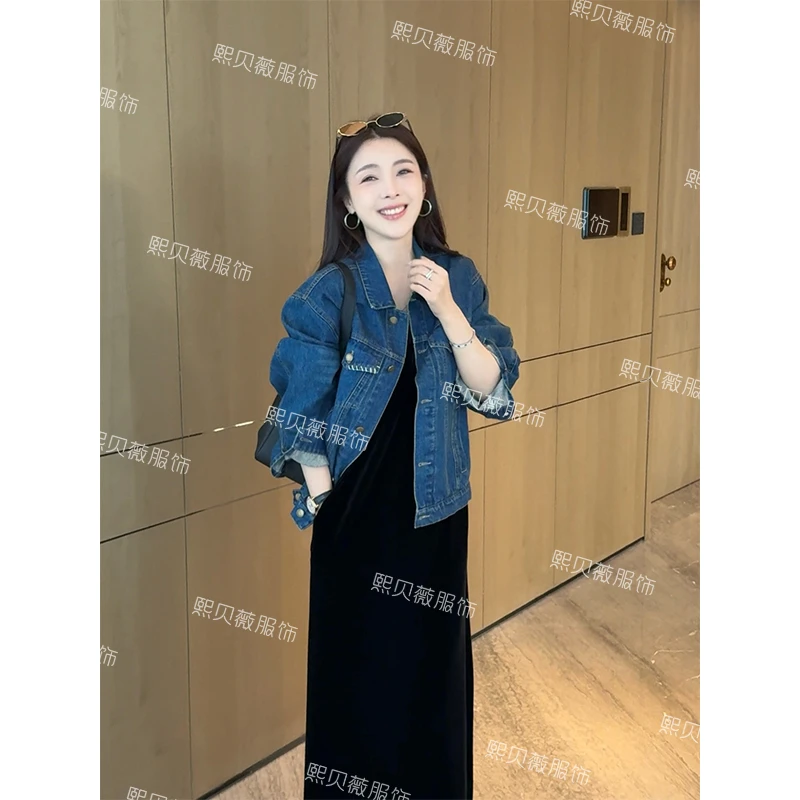 熙贝薇9 【牛仔很忙】欧货秋季新款复古高级感休闲牛仔外套 G5225